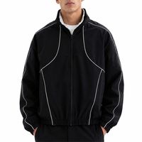 Veste Courte Homme Personnalisée à Boutons Chinois, Col Montant, Passepoil Contrastant – Fabricant OEM ODM avec Logo Personnalisé