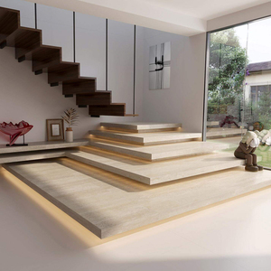 Stermi màu be travertine thiêu kết đá gốm đánh bóng tráng men slab bảng Top sứ Đá Cẩm Thạch bóng slab thiêu kết đá gạch - Product Image 2