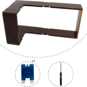 Étagère murale en bois à 2 niveaux, étagère flottante d'angle pour salon, organisateur de maison durable - Product Image 4