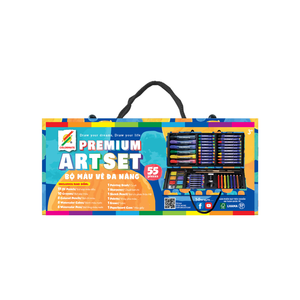 Juego de Arte de papel acrílico portátil de 55 piezas con lápices de colores Material de madera Logotipo impreso para uso de pintura escolar - Product Image 1