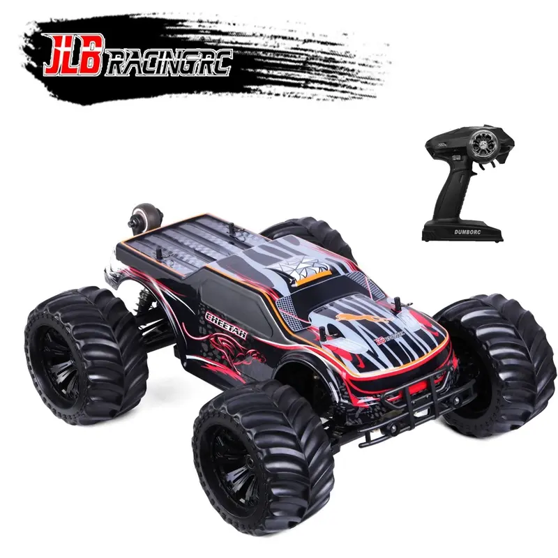 JLB Racing Cheetah RC Car 1:10 1/10 Brushless 80km/h Upgrade High Speed Truggy Monster Truck Off-Road Vehicle Toys 21101 11101