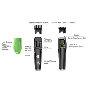 <span class=keywords><strong>Tondeuse</strong></span> à barbe sous vide étanche pour hommes <span class=keywords><strong>Tondeuse</strong></span> à <span class=keywords><strong>moustache</strong></span> avec 20 longueurs et styles <span class=keywords><strong>Tondeuse</strong></span> à cheveux sous vide réglable - Product Image 3