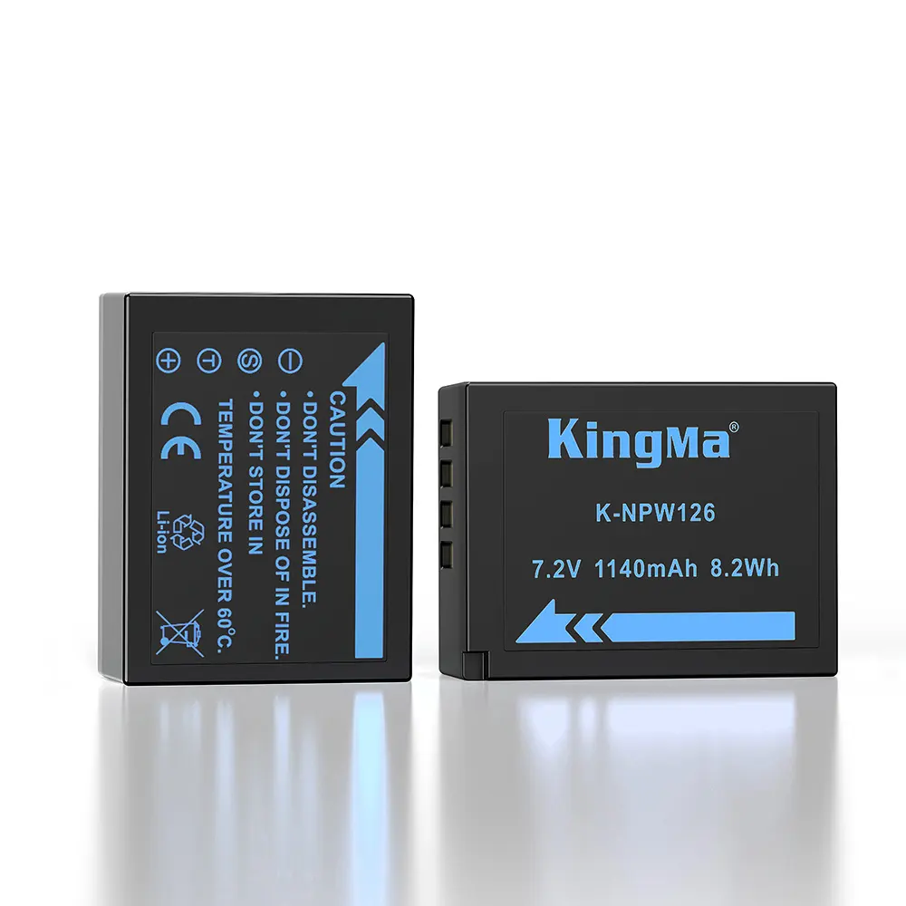 Kingma 1140mah 디지털 도매 제품 NP-W126 카메라 리튬 배터리 후지필름