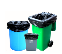 Sacs à ordures en plastique résistants de ménage à bas prix 50L 80L 100L 120L 240L sac poubelle noir