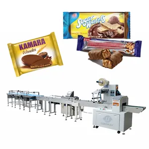 Automatic Fruit Nuts Candy Bar Snack Pillow Packing Machine For Granola Cereal Bar Energy Protein Bar Packaging Machine