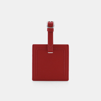 Étiquette de bagage carrée en cuir personnalisable Carte d'embarquement personnalisée à la mode avec gaufrage bronzant avec logo personnalisé