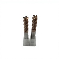 Pisau Frais CNC Karbida Presisi Tinggi 4-Flute End Mill untuk Pemrosesan Material Keras Climb Milling 45 Helix HRC45-62