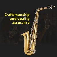Golden Brass Alto Saxophone Drop E Instrument Two-Color Lacquered Gold Craft Y-AS-495