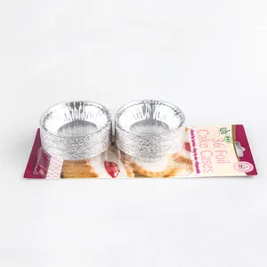 Bao bì cấp thực phẩm sử dụng lò vi ba an toàn nhỏ 40ml Vòng bánh Pan nướng khuôn nhỏ cupcake trứng Tart khay Quảng Châu 3003