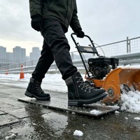 Bottes d'hiver unisexes résistantes à l'eau pour la randonnée et le travail, bottes à la cheville confortables, chaussures d'extérieur chaudes
