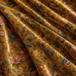 Tela de tapicería con estampado botánico de diseñador, de lujo, con motivos florales y de follaje, por yarda, para sofá y sillón decorativo. - Product Image 5