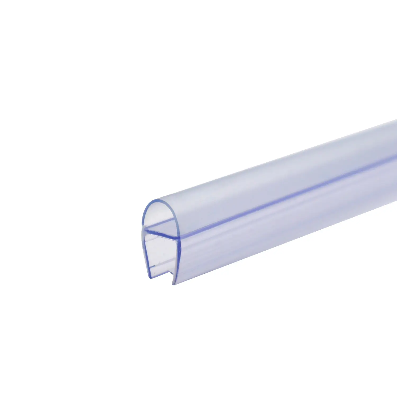 PVC 6-12mm D 모양 유리 샤워 도어 씰 스트립 투명 방수 욕실 유리 씰링 스트립