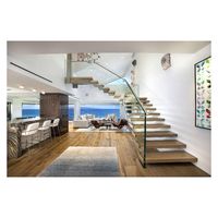 Escalier flottant à prix avantageux, escalier de luxe sur mesure, escalier flottant avec LED