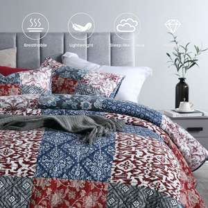 Directo de fábrica, diseño de retazos, colcha, juegos de edredones, fundas de almohada, <span class=keywords><strong>precio</strong></span> barato a granel, uso en el hogar, Hotel, patrones de puntada personalizados - Product Image 3