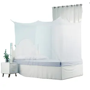 White Hanging Rectangular Mosquito Net Bed Net Simple Style Single Double Size