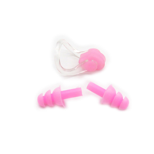 Bouchons d'oreilles <span class=keywords><strong>homme</strong></span> femme en silicone noir et pince-nez bouchons d'<span class=keywords><strong>oreille</strong></span> de surf étanches pour la natation - Product Image 4