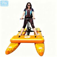 Vélo aquatique ponton plat 1 place avec cadre en aluminium et tapis flottant avant, vitesse optimisée pour hôtels, portable, de Chine Lumark
