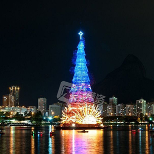 hermoso gigante iluminación al aire <span class=keywords><strong>libre</strong></span> pvc artificial <span class=keywords><strong>mercado</strong></span> torre en forma de árbol de Navidad ornamento - Product Image 4