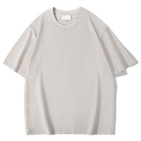 T-shirts pour hommes en coton uni à col rond, surdimensionnés, écologiques, style streetwear, avec impression de logo personnalisé
