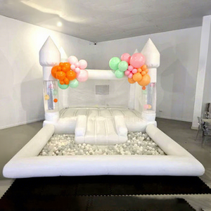Globo <span class=keywords><strong>flotante</strong></span> blanco inflable bola Pit Casa de rebote juego suave al aire libre parque infantil inflable burbuja <span class=keywords><strong>castillo</strong></span> hinchable con soplador - Product Image 1