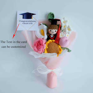 CLTF Ramo de Flores Tejidas a Crochet Más Vendido para la Temporada de Graduación, Flores Hechas a Mano con Muñeca Doctoral de Graduación, Regalo para Mejores Amigas - Product Image 6