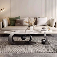 Table basse italienne Pandora Rock, luxe léger, haut de gamme, moderne, pour salon, chambre, combinaison simple, pour usage hôtelier