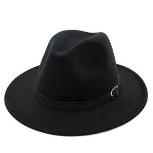 Nuevos Sombreros Fedora de Moda para Hombre y Mujer, Comercio Exterior, Otoño Invierno, Color Sólido, Estilo Panamá Jazz Casual, Sombreros Suaves con Tira de Cuero - Product Image 2