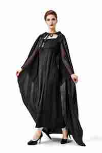 2025 nuevos estilos estilo largo gótico con capucha terciopelo capa túnica <span class=keywords><strong>Medieval</strong></span> brujería capa adultos mujeres hombres - Product Image 5