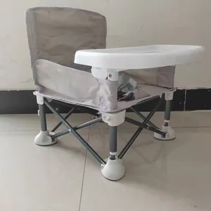 Novo Estilo Kid Chair Camping Travel Inflável Baby Seat Assento Portátil Baby Booster Assento Dobrável Cadeira De Bebê Com Bandeja E Bolsa De Transporte