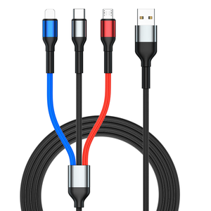สายชาร์จมือถือแบบเร็วชนิด C สายไนลอนอุปกรณ์เสริมโทรศัพท์แบบใหม่ในตัวเดียว - Product Image 1