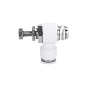 Pneumatic Throttle Valve SL4 M5 6 01 8 02 Threaded <b>Quick</b> Insert White Air Pipe <b>Connector</b> - Product Image 1