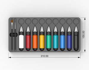 Ensemble de <span class=keywords><strong>peinture</strong></span> aérographe à base d'eau 9 couleurs <span class=keywords><strong>pour</strong></span> le visage et le corps maquillage liquide tatouage peintures en aérosol <span class=keywords><strong>pour</strong></span> fournitures de <span class=keywords><strong>peinture</strong></span> corporelle - Product Image 1
