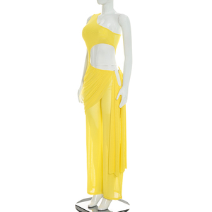 Combinaison Femme Viviblook D26JP196 – Décontractée, Sexy, Clubwear, en Maille, Épaule Unique, Ruban, Coupe Ajustée, Une Pièce - Product Image 3
