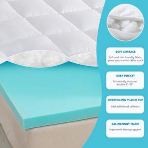 <span class=keywords><strong>Surmatelas</strong></span> en mousse à mémoire <span class=keywords><strong>de</strong></span> <span class=keywords><strong>forme</strong></span> double couche <span class=keywords><strong>de</strong></span> 4 pouces avec 3 pouces <span class=keywords><strong>de</strong></span> mousse à mémoire <span class=keywords><strong>de</strong></span> <span class=keywords><strong>forme</strong></span> et 1 pouce <span class=keywords><strong>de</strong></span> coussin <span class=keywords><strong>de</strong></span> surface rembourré en fibres écologiques - Product Image 2