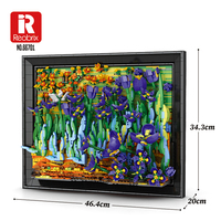 Reobrix 66701 2026 Nuevo Modelo de Flor 3D Estereoscópica, Adorno de Escritorio para Adultos, Regalo Navideño, Juguetes DIY, Sets de Bloques de Construcción