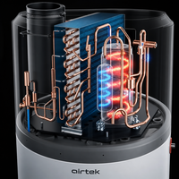 Vente directe usine – Chauffe-eau domestique en acier inoxydable avec pompe à chaleur 100L – Réservoir de stockage d'eau chaude à pompe à chaleur