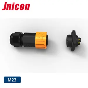 Jnicon M23 50A kabel kabel listrik, kabel kawat listrik sinyal daya IP67 konektor tahan air untuk sepeda motor elektronik otomotif