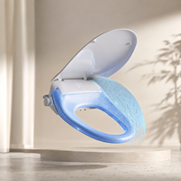 Siège de bidet électrique chauffant à eau chaude pour hygiène féminine, avec couvercle intelligent à fermeture douce et fixation murale, pour salle de bain familiale