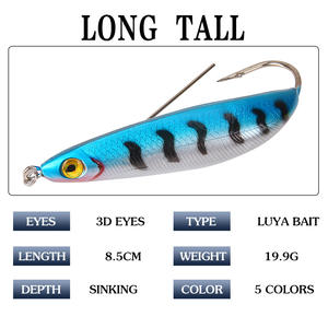 Señuelo de Pesca XY-409 Minnow de 8.5cm y 19.9g, Hundimiento Lento, Anzuelo Simple, Cebo Duro para Pesca de Lubina, Colores Verde, Azul, Negro, Dorado y Amarillo - Product Image 6