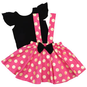 Conjunto de Dos Piezas de Verano 2022 para Bebés, Vestido de Algodón con Estampado de Lunares para Fiestas, Body para Bebés - Product Image 3