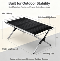 Table pliante portable en alliage d'aluminium pour le camping en plein air, les pique-niques, les barbecues et la pêche