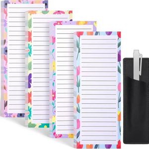 Aimants de réfrigérateur magnétiques souples à motifs floraux et de fruits, notes autocollantes pour liste de courses, planificateur et mémo - Product Image 1