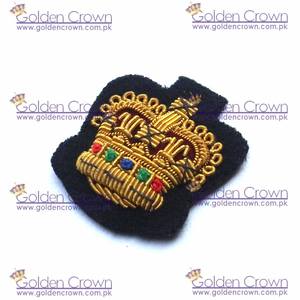 Blazer en fil de couronne brodé à la main badges broderie de lingots - Product Image 4