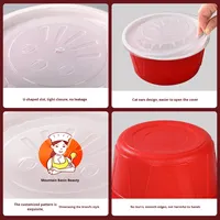 Couvercle de boîte à lunch jetable personnalisé en plastique PP de 1 mm d'épaisseur, anti-fuite, pour l'emballage de soupes, salades, riz/nouilles (certifié ISO)