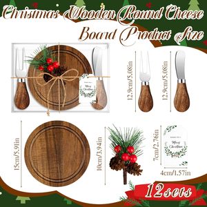 Accessoires de cuisine Planche ronde en bois d'acacia Planche à servir <span class=keywords><strong>pour</strong></span> mariage Planche à <span class=keywords><strong>fromage</strong></span> Cadeau de fête Planche à découper <span class=keywords><strong>pour</strong></span> <span class=keywords><strong>Noël</strong></span> Fête des mères - Product Image 2