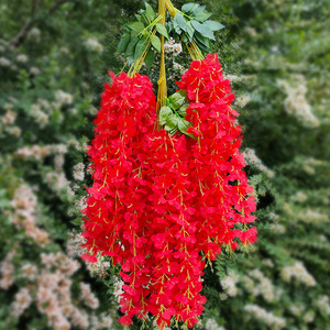 Flores Artificiales de Glicinia Largas de Seda Colgantes para Decoración de Bodas - Product Image 1