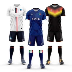 ชุดฟุตบอลดีไซน์ล่าสุด เสื้อฟุตบอลสำหรับผู้ชาย เสื้อฟุตบอลแบบซับลิเมชั่น ชุดกีฬา - Product Image 1