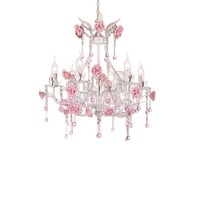 Lustre suspendu PM romantique, moderne, luxueux et élégant, en céramique, en forme de fleur, pour hôtel et villa