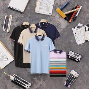 Vente en gros de vêtements de golf unisexes décontractés, anti-rides, en tricot compressé, avec broderie professionnelle, impression numérique, imprimé animal, teint uni et vierges - Product Image 3