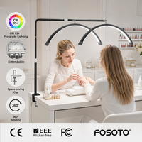 Lampe de bureau LED à clipser FOSOTO pour manucure, avec contrôle tactile, CRI 95 élevé, en alliage d'aluminium, pour salon de beauté